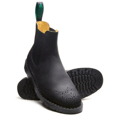 Black Greasy Dealer Brogue Boot