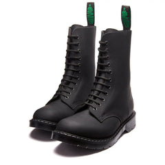 Black Greasy 11 Eye Derby Boot