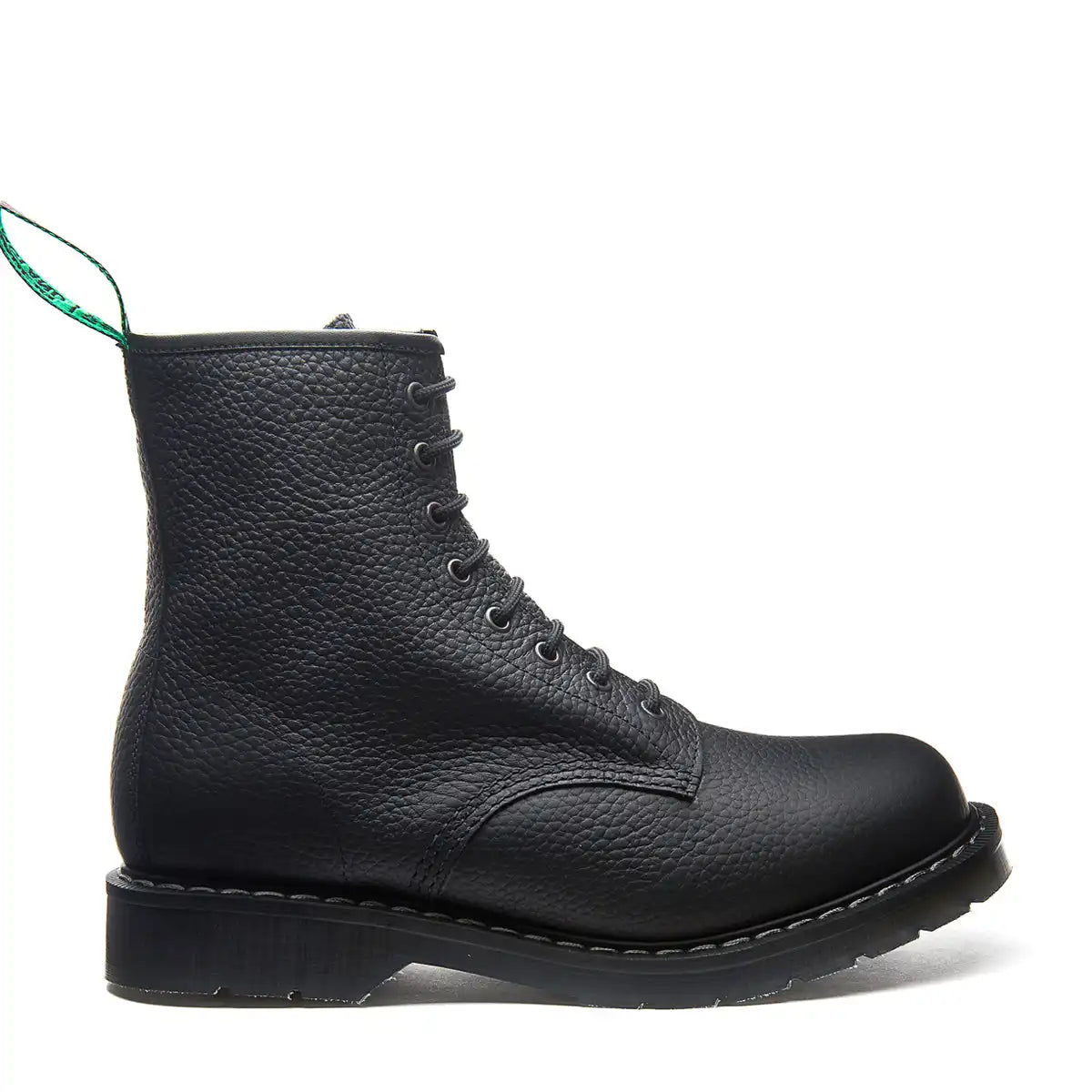Black Greasy Grain 8 Eye Derby Boot