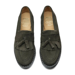 Olive Suede Tassel Loafer