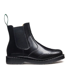 Black Hi-Shine Dealer Brogue Boot