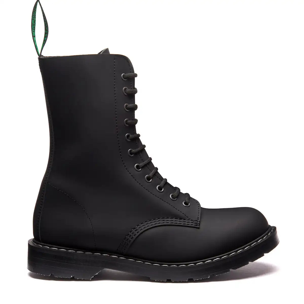 Black Greasy 11 Eye Derby Boot