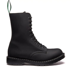Black Greasy 11 Eye Derby Boot