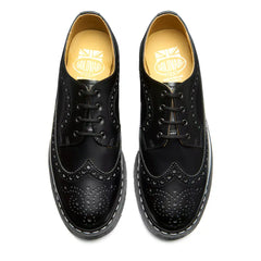 Black Hi-Shine 4 Eye American Derby Brogue Shoe