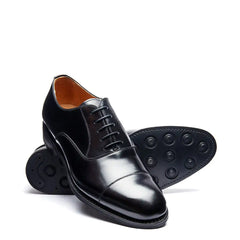 Black Hi-Shine 5 Eye Oxford Shoe