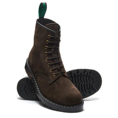 Brown Suede 8 Eye Derby Boot