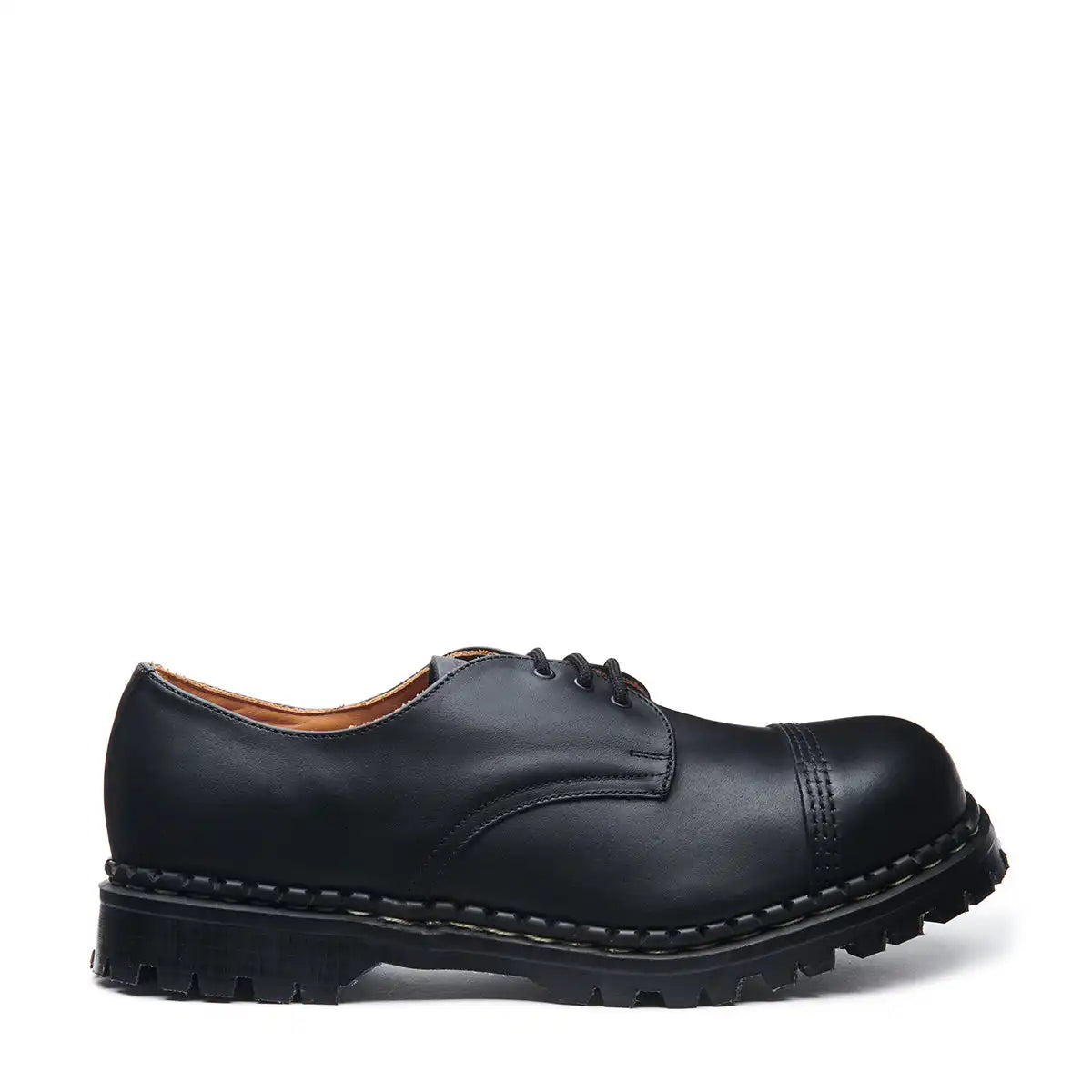 Black Greasy Steel Toe Capped Gibson Shoe
