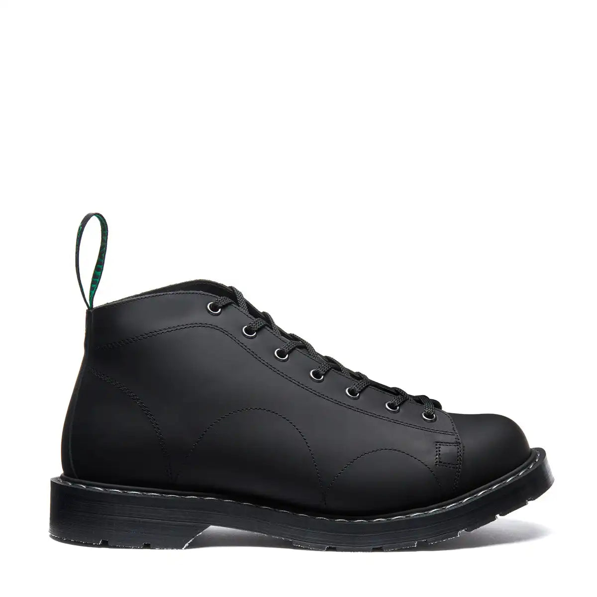Black Greasy 7 Eye Monkey Boot