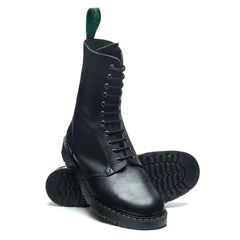 Black Greasy Grain 11 Eye Astronaut Boot
