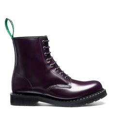 Purple Hi-Shine 8 Eye Derby Boot