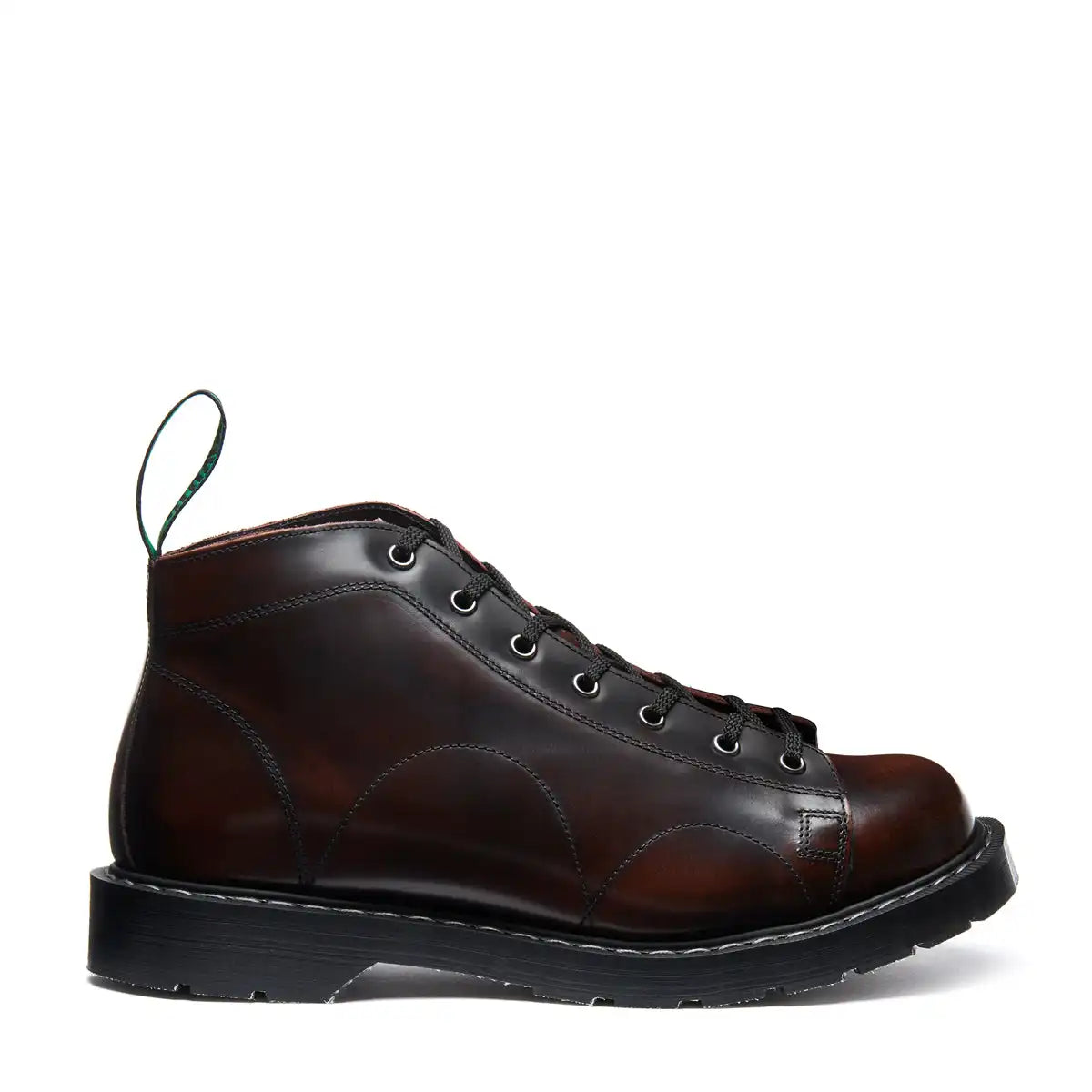 Burgundy Rub Off 7 Eye Monkey Boot