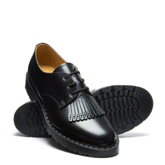 Black Hi-Shine Gibson Shoe & Brogue Kiltie