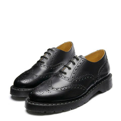 Black Hi-Shine 4 Eye English Oxford Brogue Shoe