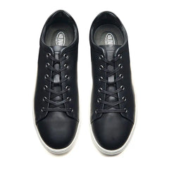 Black Calf Sneaker (White Sole)