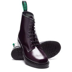 Purple Hi-Shine 8 Eye Derby Boot
