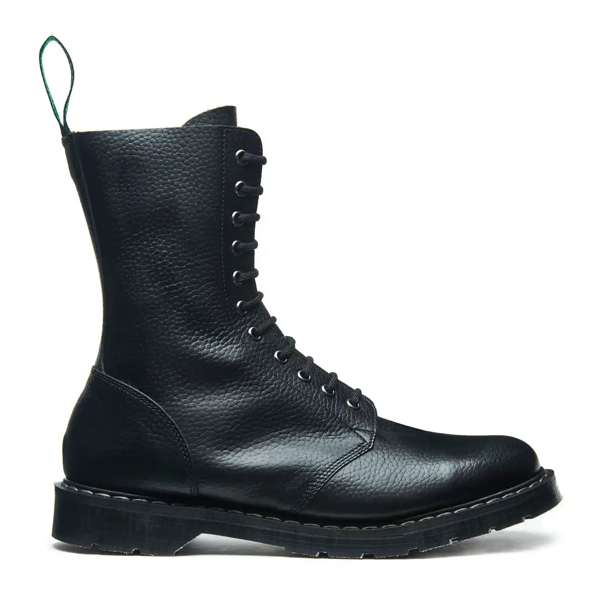 Black Greasy Grain 11 Eye Astronaut Boot