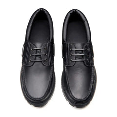 Black Greasy Boat Shoe