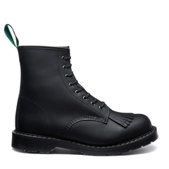 Black Greasy 8 Eye Derby Boot & Brogue Kiltie