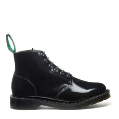 Black Hi-Shine Vegan 6 Eye Astronaut Boot