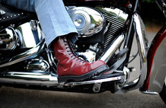 Cherry Red Hi-Shine 11 Eye Steel Toe Derby Boot