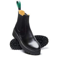 Black Hi-Shine Platform Dealer Boot