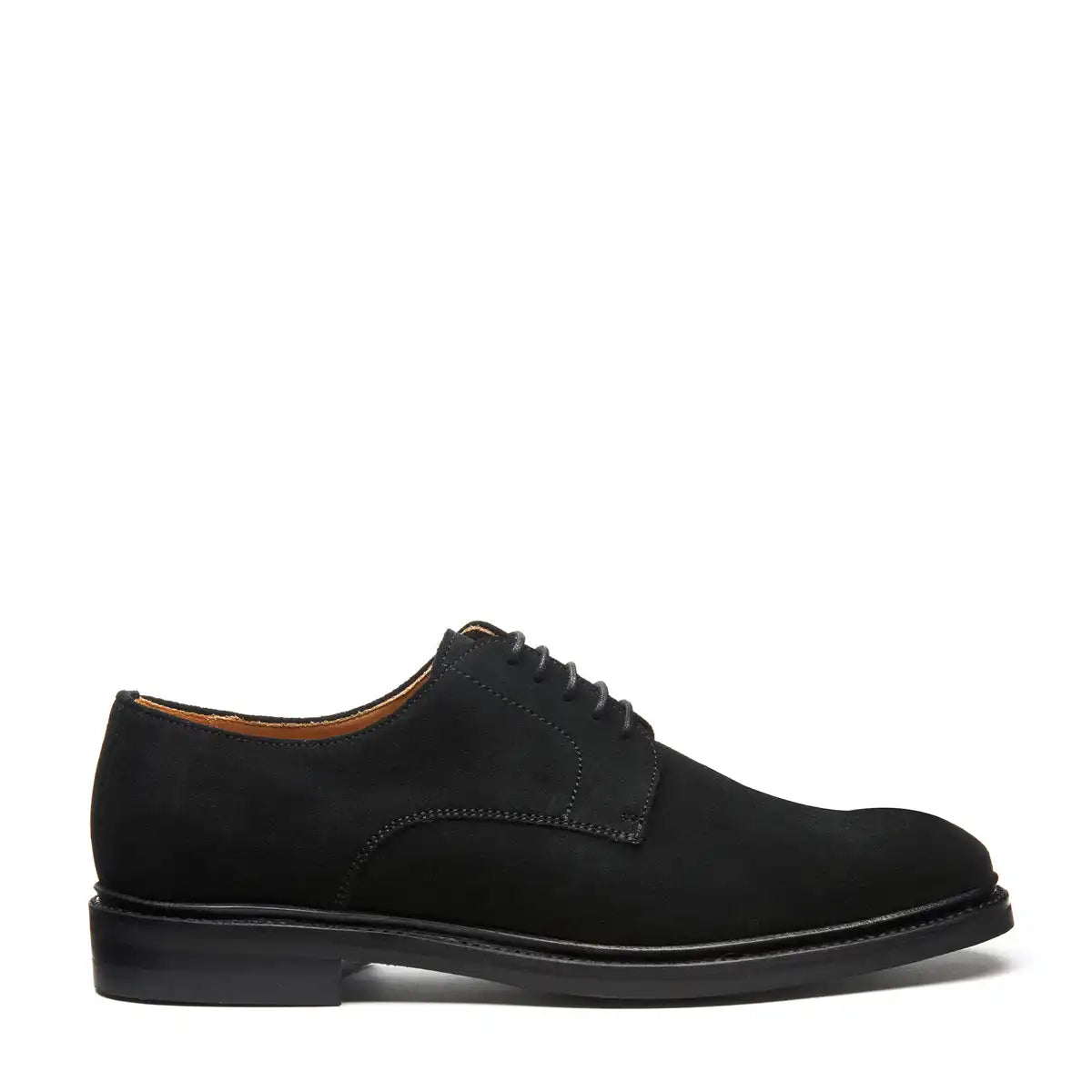 Black Suede 5 Eye Derby Shoe