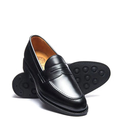 Black Hi Shine Penny Loafer