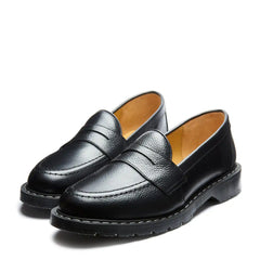 Black Hi-Shine Grain Penny Loafer