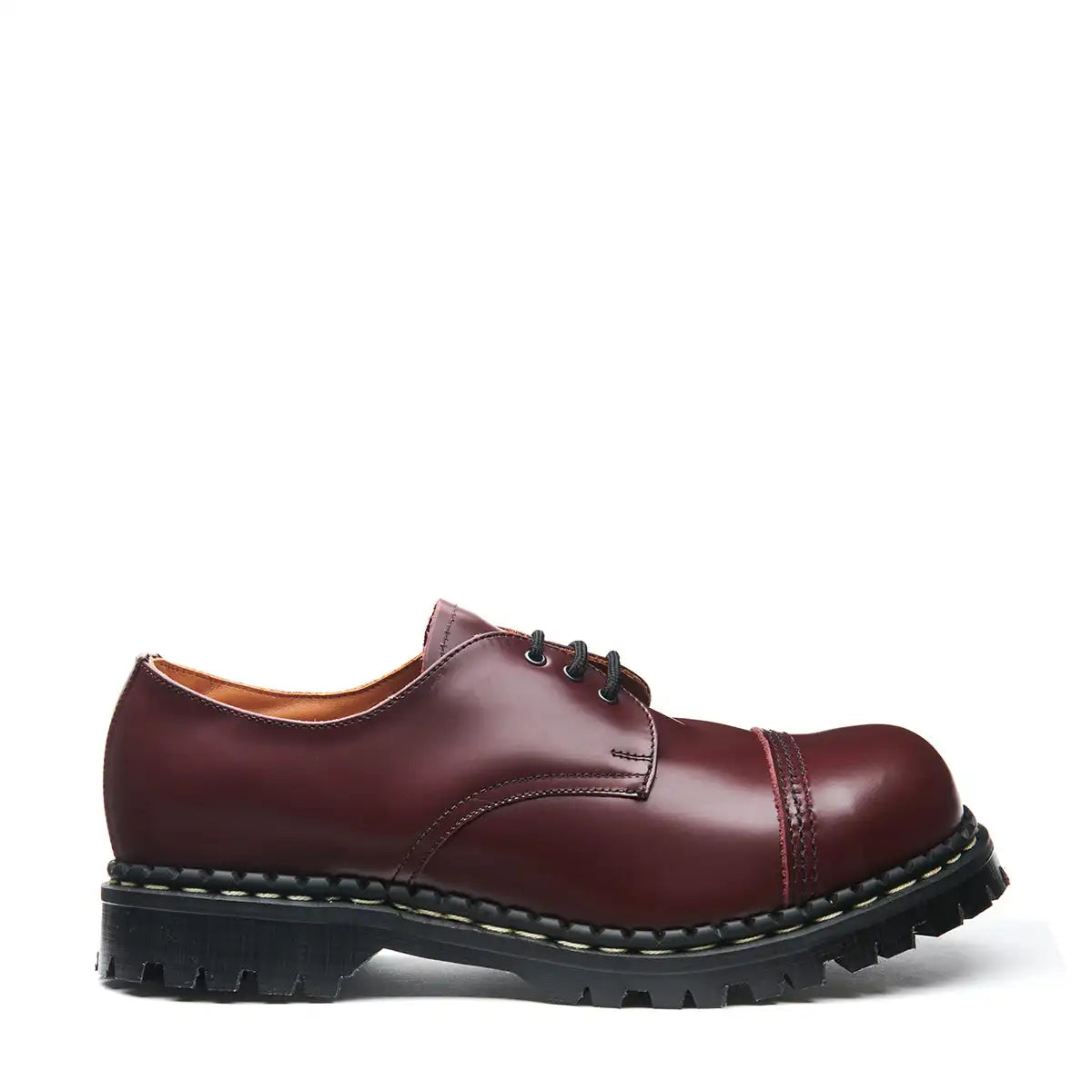 Oxblood Hi-Shine Steel Toe Capped Gibson Shoe